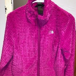 Pink north face winter coat